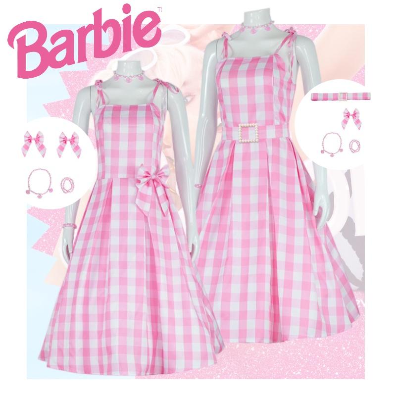 2023 Summer Season Barbie Cosplay Dress With Tight Polyester Fabric