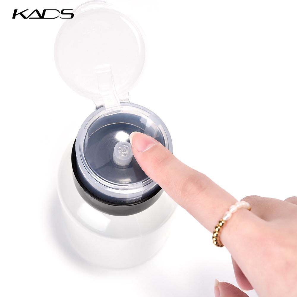 kads 220 мл пустая бутылка-пресс-насос для дизайна ногтей, средство для снятия лака, спиртовое жидкое чистящее средство, пластиковый насос-дозатор, контейнер для макияжа