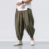 Streetwear Spring Autumn Cotton Linen Harem Casual Men's Pants Chinese Style Solid Color Baggy Joggers
