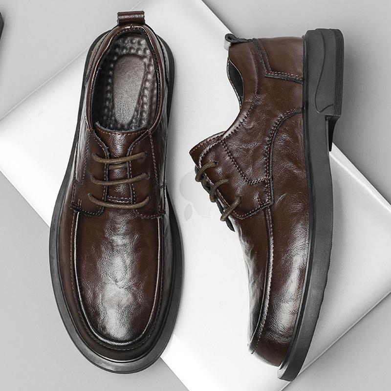 Business Casual Leather Men Shoes Genuine Leather Oxford Shoes For Men Flats Shoes