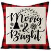 Pillow Christmas Pillow Cover Red and Black Plaid Sofa Cushion Cover Car Backrest Lumbar Support Nordic