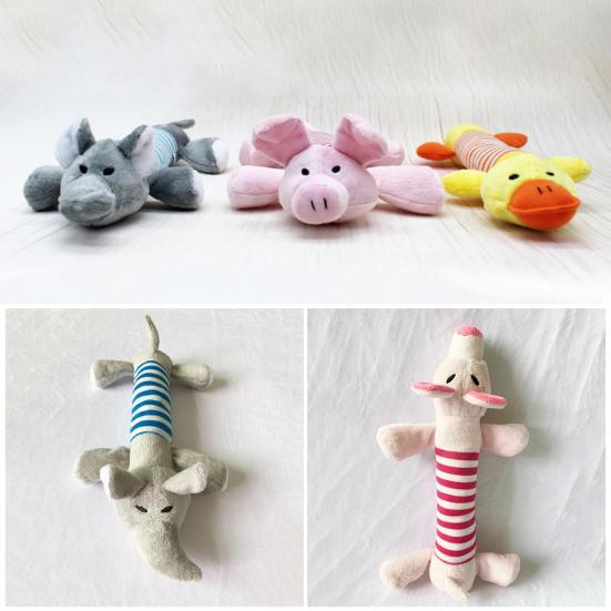 Плюшевая игрушка для собаки, мягкая набивная игрушка, щенок, жевательная игрушка, пищащая плюшевая утка, слон, интерактивная игра, игрушка для перетягивания для щенков, мелких пород, деликатных жевателей