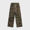 Men's Trendy American Street Retro Hip-Hop Camouflage Loose Wide-Leg Overalls with Large Pockets