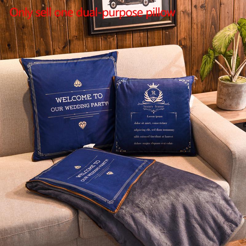 Зимняя коралловая бархатная подушка, подушка двойного назначения, переменное одеяло, домашний диван, подушка, автомобиль, теплый артефакт