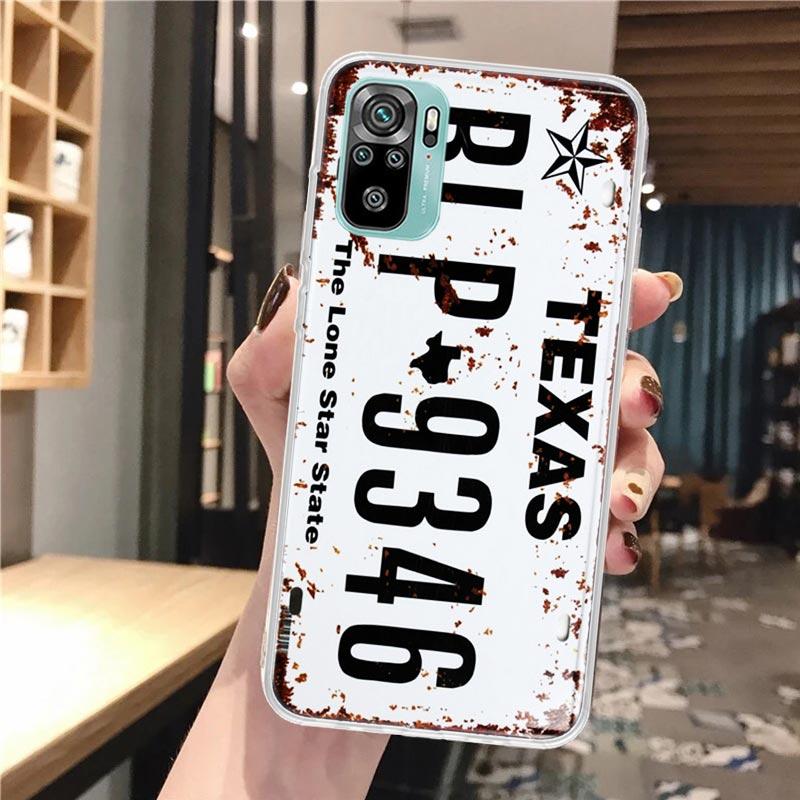 Лицензия Нью-Йорк Номерной знак Мягкий чехол для телефона Для Xiaomi Redmi Note 14 14S 13 12S 12 11S 11 11E Pro Plus 11T 10S 10 9S 5G Узор