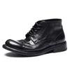 Ботинки мужские из натуральной кожи на подошве Goodyear, ретро британский стиль, новая мода, из коровьей кожи, высокие