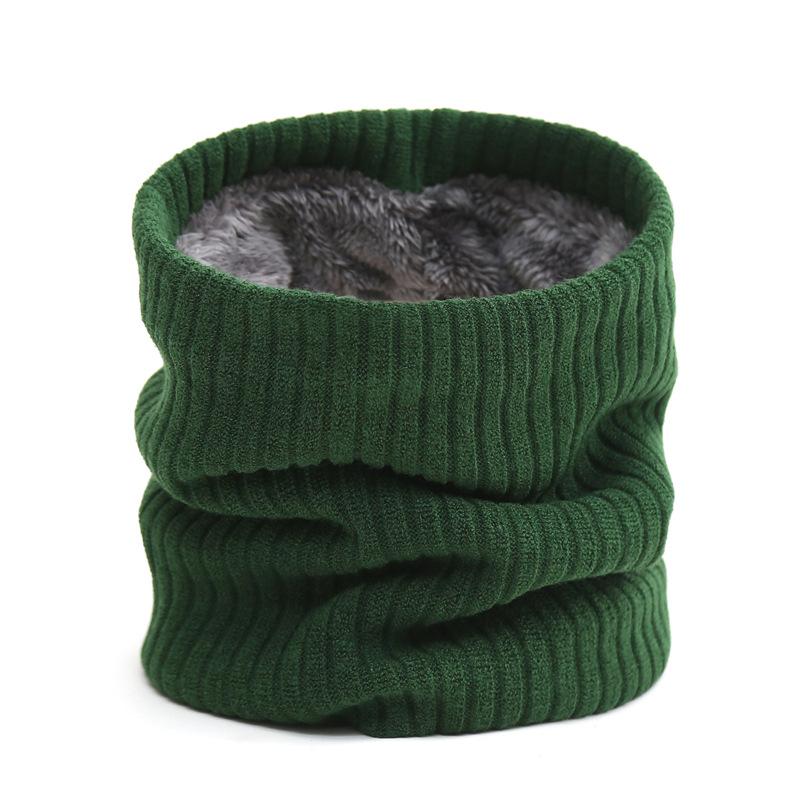 Fashion Stripe Plush Thicken Warm Winter Ring Scarf Women Men Knitted Full Face Mask Snood Neck Scarves Bufanda Muffler