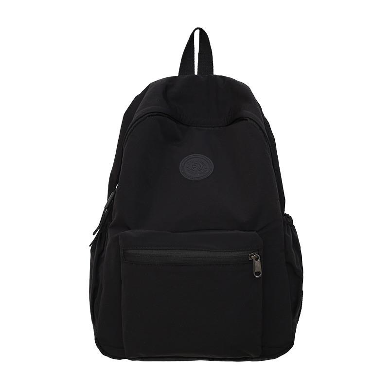 Backpack Simple Foldable With Solid Color And Letter Decoration Design Daily For