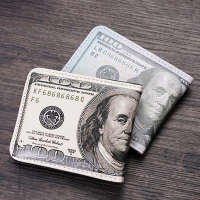 1 шт. Милый кошелек с долларами США для мужчин и женщин, сумка для денег из ПУ, оригинальный подарок, подростковый студенческий кошелек, женский мужской кошелек для монет, новый короткий стиль
