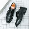 Новые модные мужские деловые туфли из натуральной кожи, туфли-броги на толстой подошве, ленивые мокасины, универсальные мужские свадебные туфли