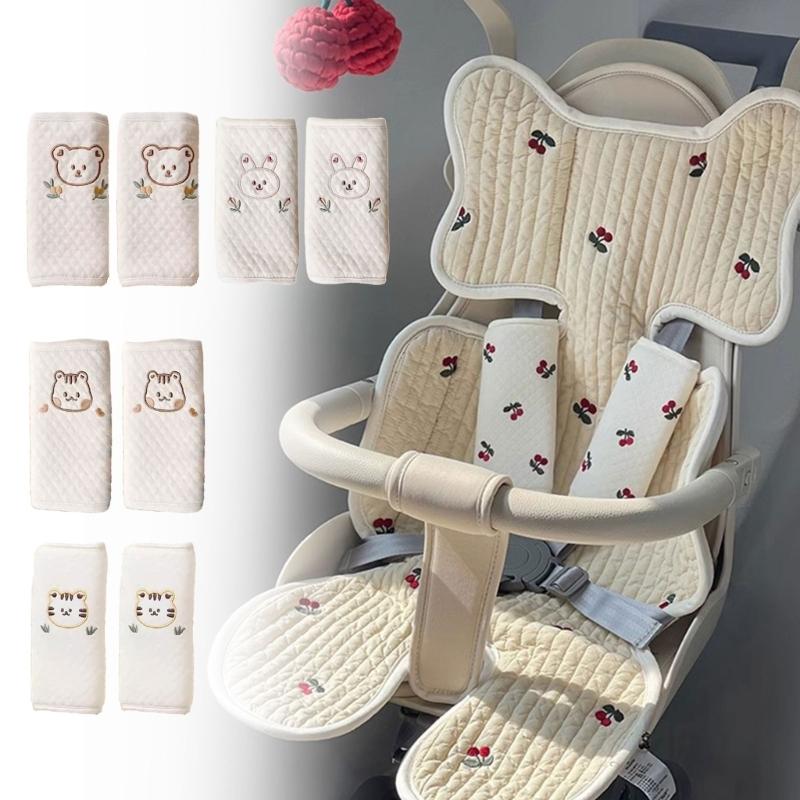 Подушечки на ремни безопасности с животным принтом, подушка на ремень безопасности, автомобильные аксессуары, накладка на плечевой ремень