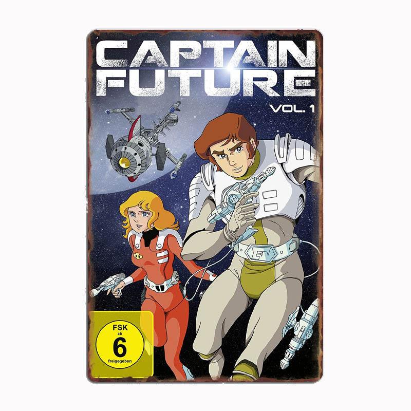 Vintage Captain Future Crew 1 Metal Sign Mural Painting Cinema Living Room Cinema Funny Tin Poster Retro Man Cave Home Tavern