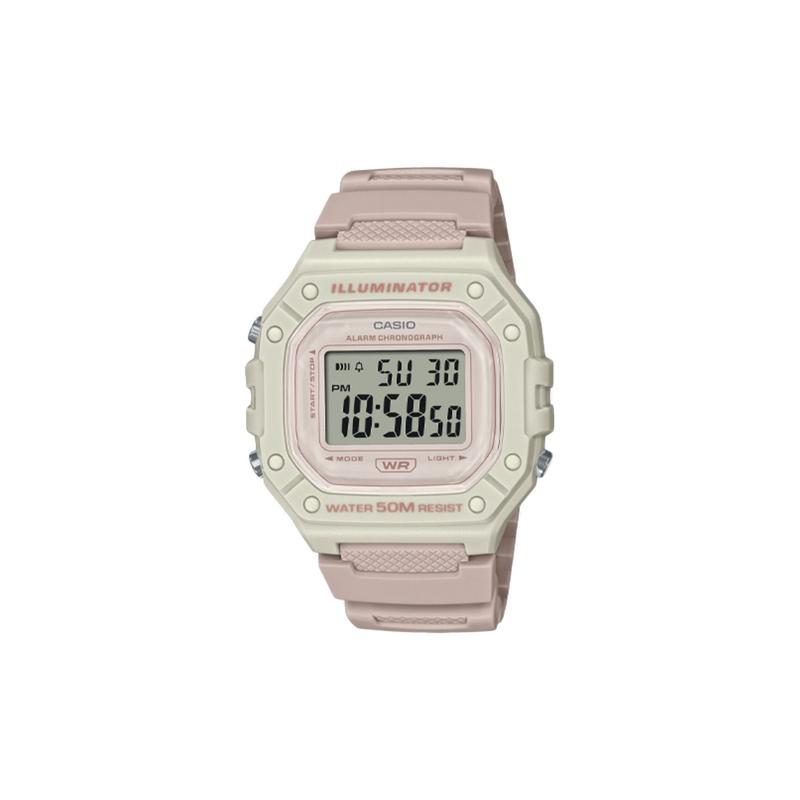 Casio Индивидуальные часы модифицированная серия модный тренд водонепроницаемые для жизни W-218HC-4A2V модифицированные-Skyline Розовый кварц смола FenSeBiaoDaiChengSeBiaoJing
