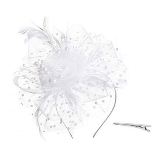 1 шт./2 шт. Женский шляпка-фасинатор, перчатки, вышивка, цветок, искусственные перья, кружево, заколка для волос