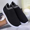Women Shoes New Lightweight Fashionable Mesh Knit Exercise Flat Shoes Outdoor Shopping Park Walking One Foot Trendy Leisureshoes