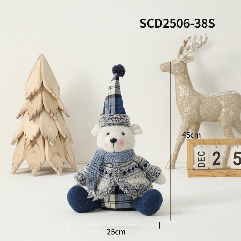 HOMZY Рождественский Снеговик Кукла Плюшевая Игрушка Чучело Снеговика Фигурка Рождественские Украшения для Домашнего Декора Настольные Центральные Элементы