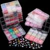 Набор из 12 сеток, микс украшений для нейл-арта в виде бантов, украшения из смолы своими руками, микс украшений для нейл-арта с цветным жемчугом.