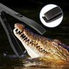 Samcos Crocodile Grip Fish Grabber, Made of ABS Resin, Lightweight and Compact, with Carabiner, for Fishing (Black)