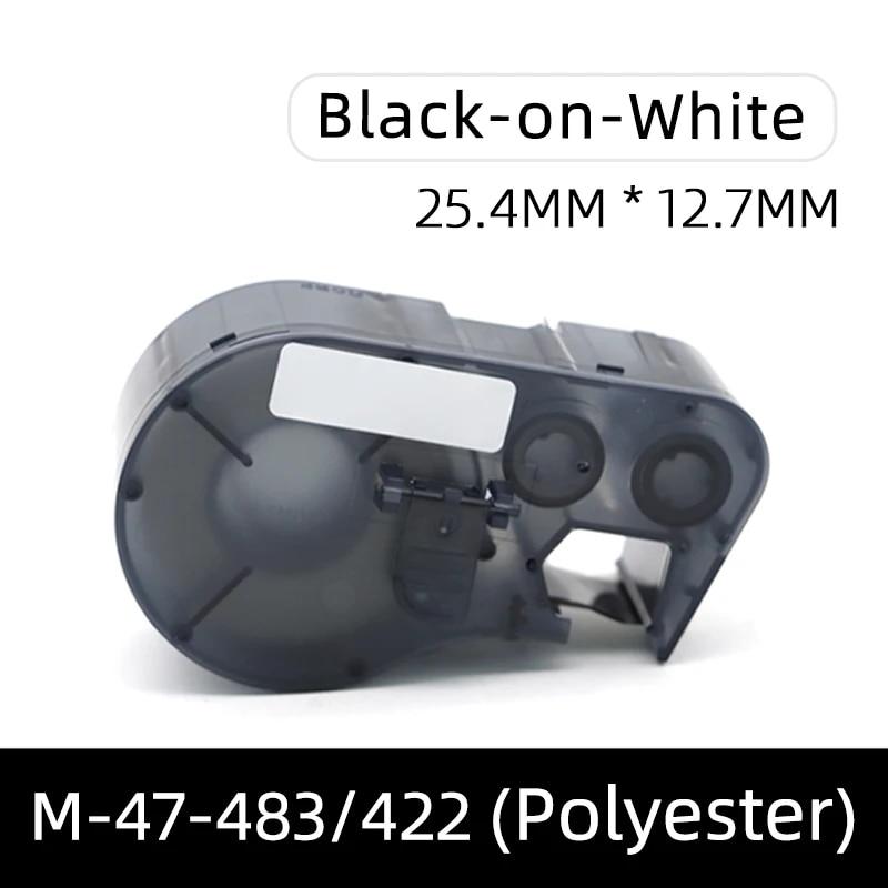 Совместимая лента для этикеток M-47-483/422 M-49-422 M-60-483 BMP-41 BMP-51 Лента для принтера с подключением к ПК BMP-53 Полиэстеровая лента для этикеток 25,4