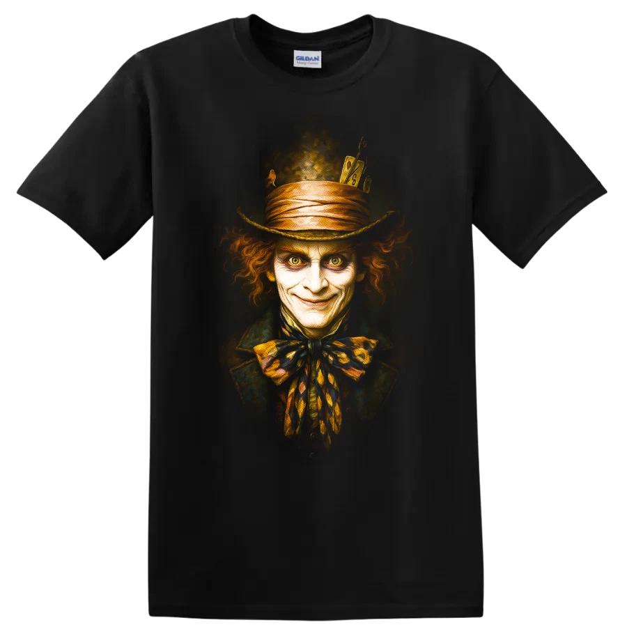 Mad Hatter T Shirt Wonderland Character Portrait Gothic Fantasy Tee