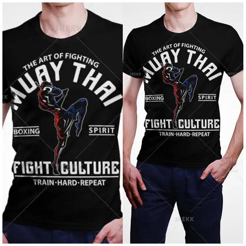 Футболка для тайского бокса Tiger Muay Thai с 3D-принтом, унисекс, женская, мужская, для тайского бокса, спорта, зала, детская, уличная одежда, повседневная, хип-хоп, с короткими рукавами, быстросохнущая, с круглым вырезом