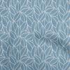Cotton Poplin Blue Fabric Texture Leaf Sewing Craft Projects Fabric Prints By Yard 42 Inch