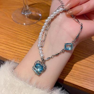 Браслет из жемчуга Blue Love для женщин - элегантный дизайн высокого класса