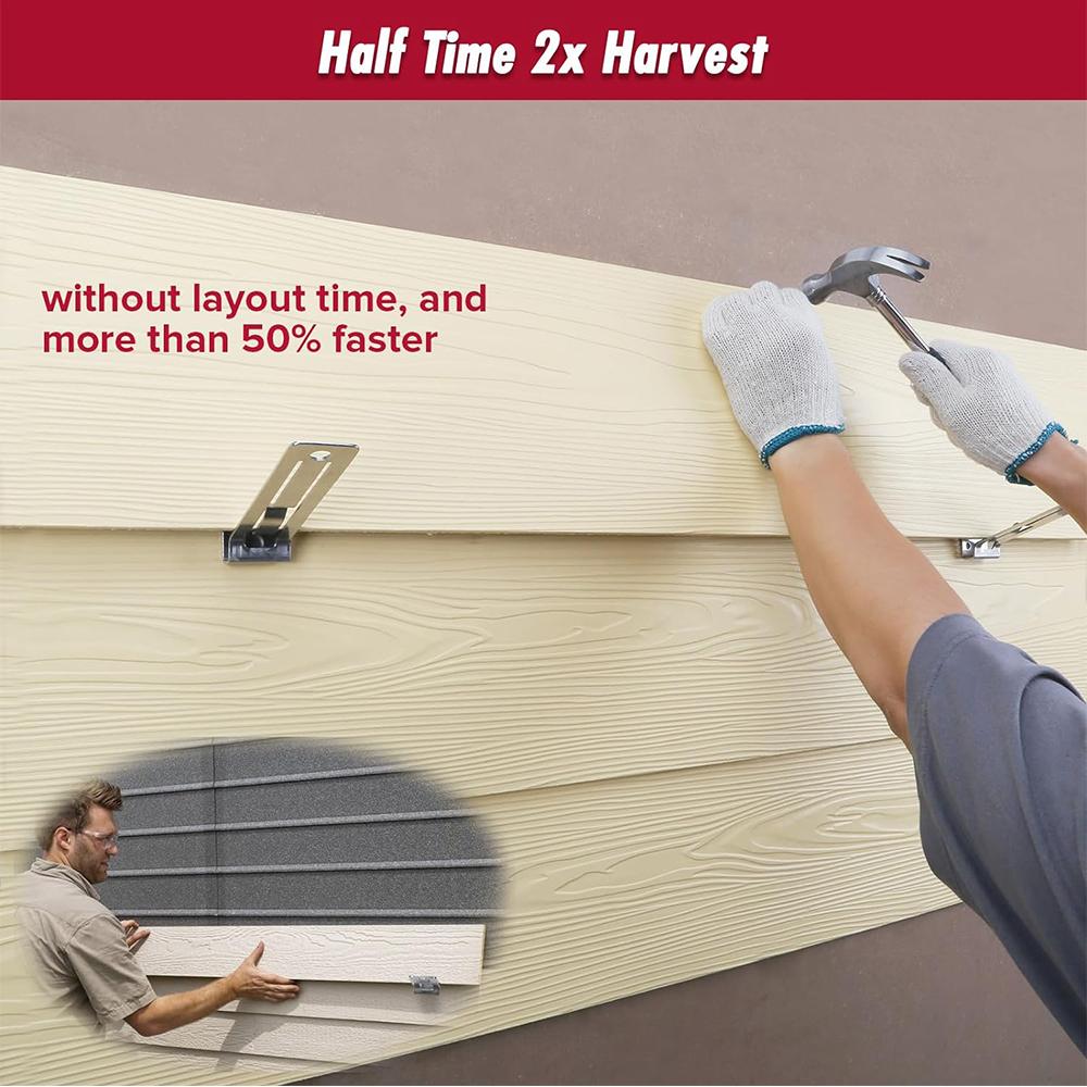 2Pcs Siding Overlap Gauge For 5/16" Thick Fiber Cement Wood Siding Mounting Kit