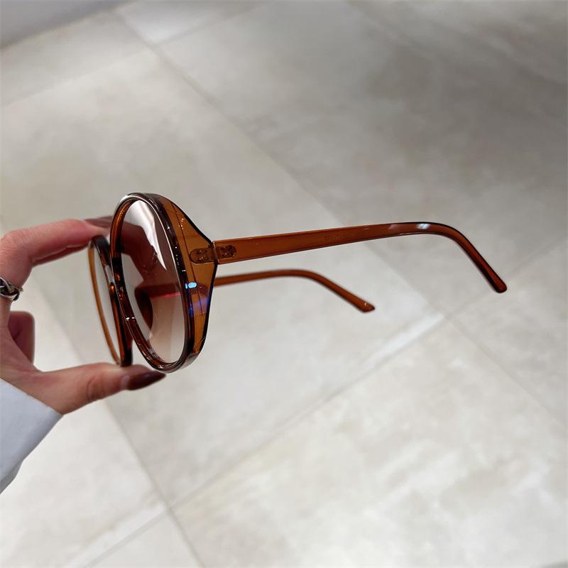 Роскошный Дизайнерский Бренд Круглые Солнцезащитные Очки Женские Для Мужчин Винтажные Модные Солнцезащитные Очки Трендовые Панк Оверсайз Большая Рама Оттенки