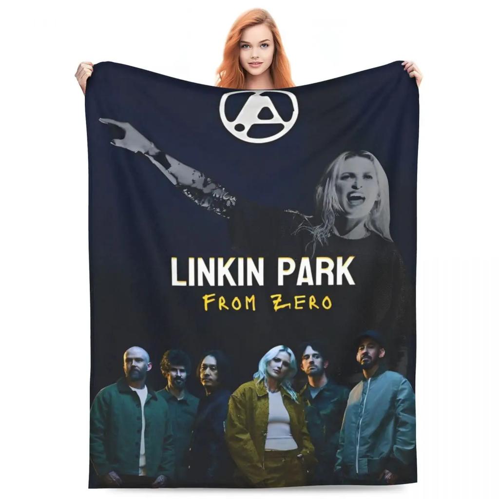 Покрывало-плед L-Linkin Rock Park Флисовое Супер Теплое Пледы для Дома Дивана Спальни Одеяло