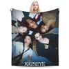 Плед K-pop женской группы Katseye, флисовый, зимний, дышащий, теплый, плед-покрывало для кровати, для улицы, плюшевое, тонкое одеяло