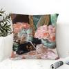 Classic Reto Oil Painting Girl  Pillow Case linen pillow case sofa home decor cushion cover cushion cove