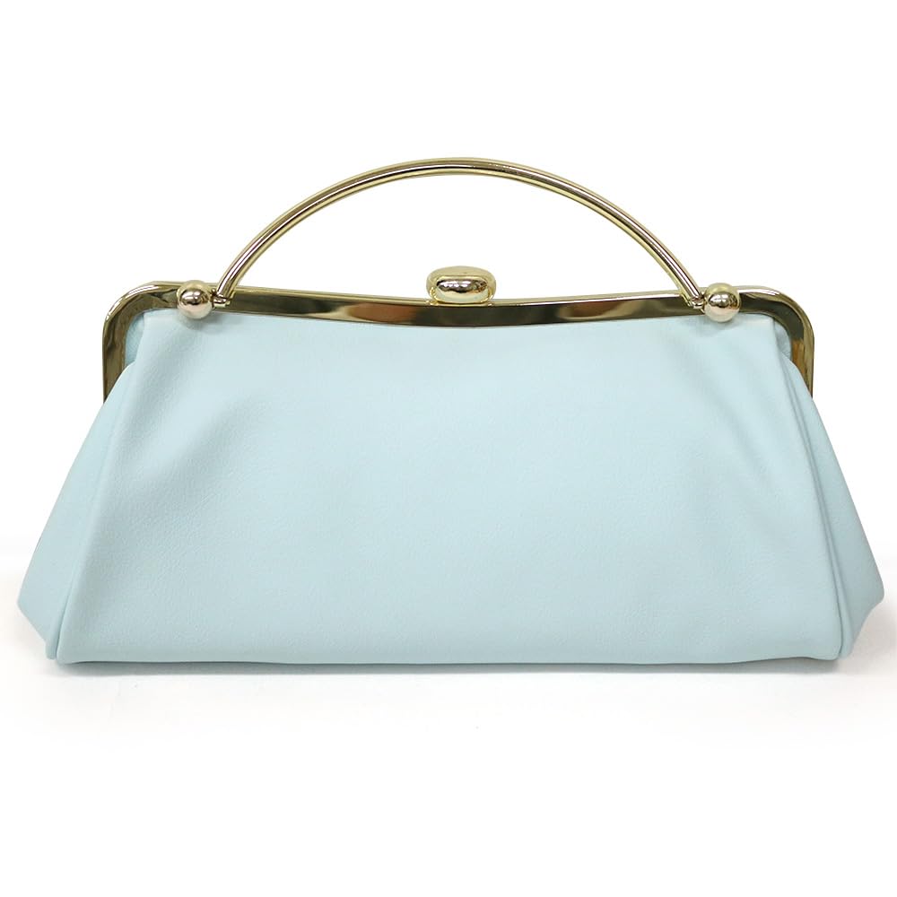 [кафе кимоно] Сумка-клатч Фурисоде с вышивкой пионов, Белая и синяя, На застежке, Элегантная, Хакама, Выпускной, Свадьба, Кимоно 6030006297993