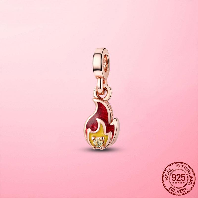 925 Silver My Love Starfish Flamingo Pendant Charms Fit Original Original Me Bracelet DIY Bead Jewelry For Women