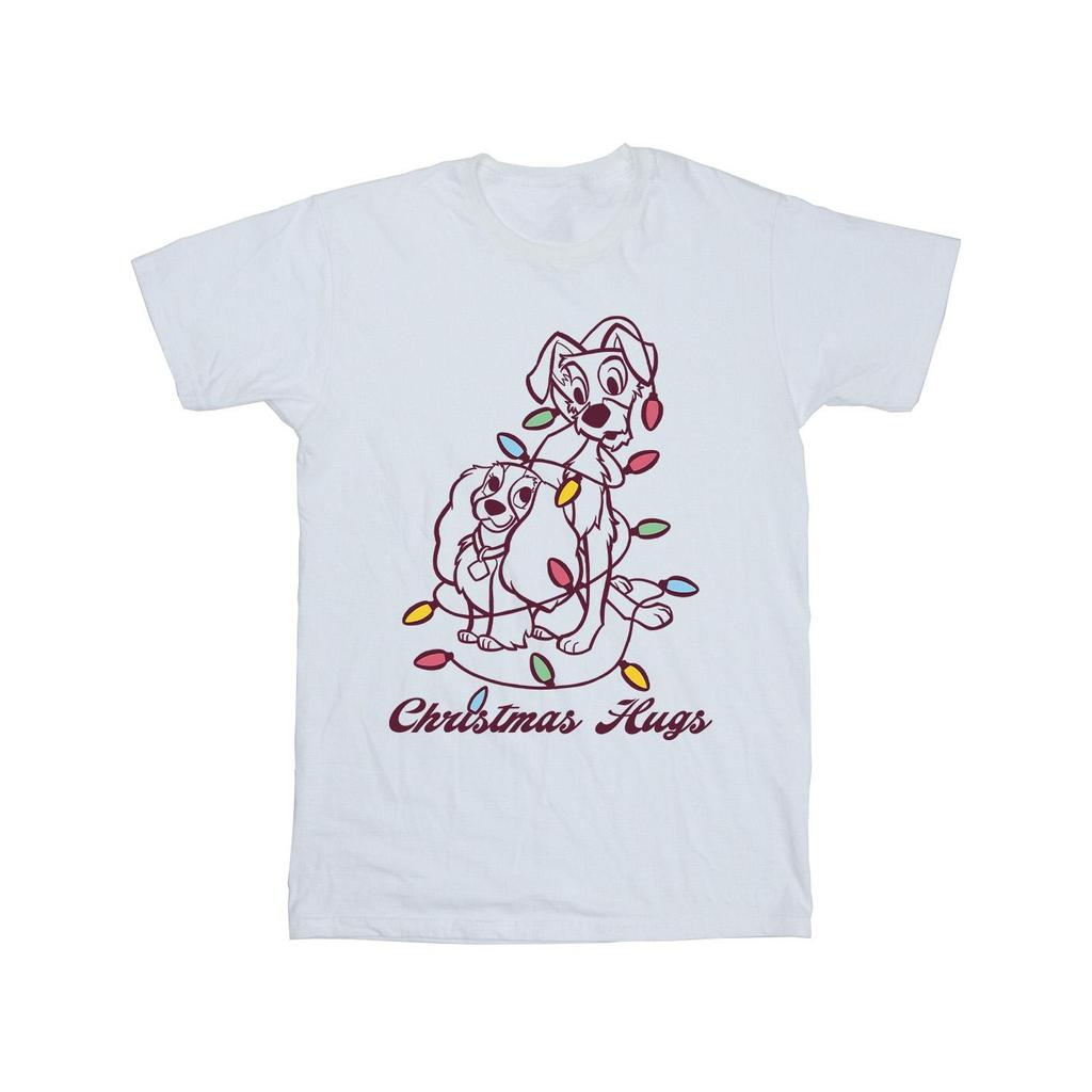 Disney Mens Lady And The Tramp Christmas Hugs T-Shirt