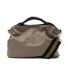 Женская сумка-тоут из натуральной кожи и парусины, серая, 2-сторонняя (inb-10001z) (Нейлон Бежевый)