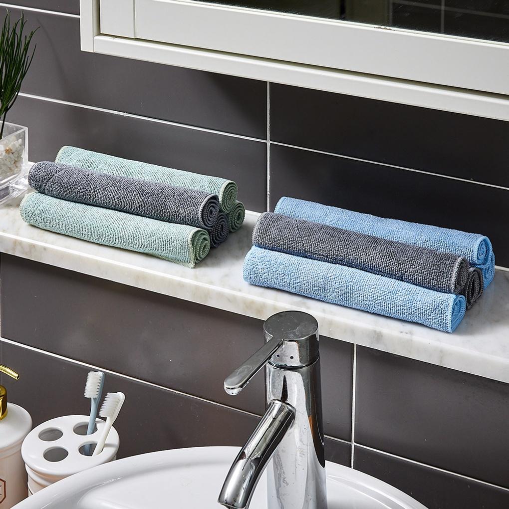 WOW Water-absorbent Colored Microfiber Antibacterial Towel Set 5P - Green_CL0923001