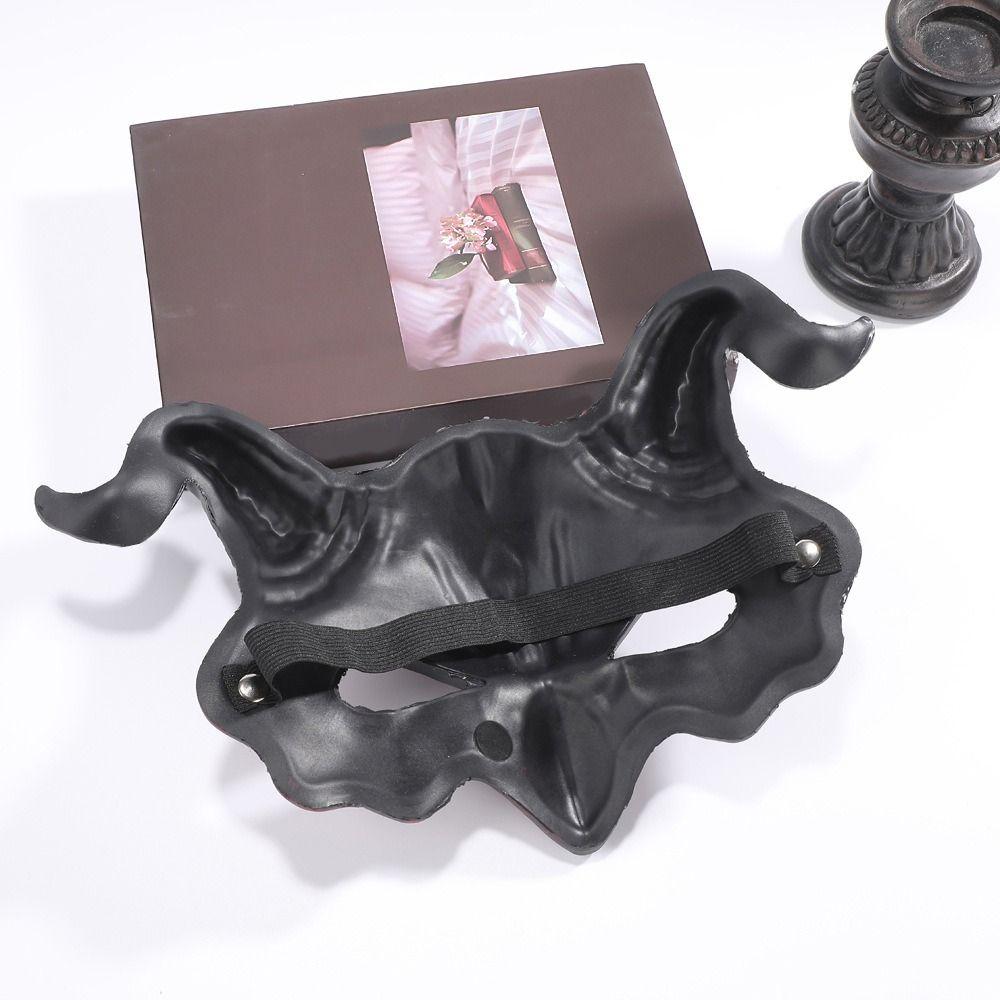 Кожаная Хэллоуинская Маска Демона Косплей Маскарадная Симуляция Головной Убор Маска Козлиные Рога Унисекс