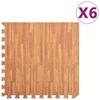 Floor Mats 6 pcs Wood Grain Pattern 2.16 m² EVA Foam