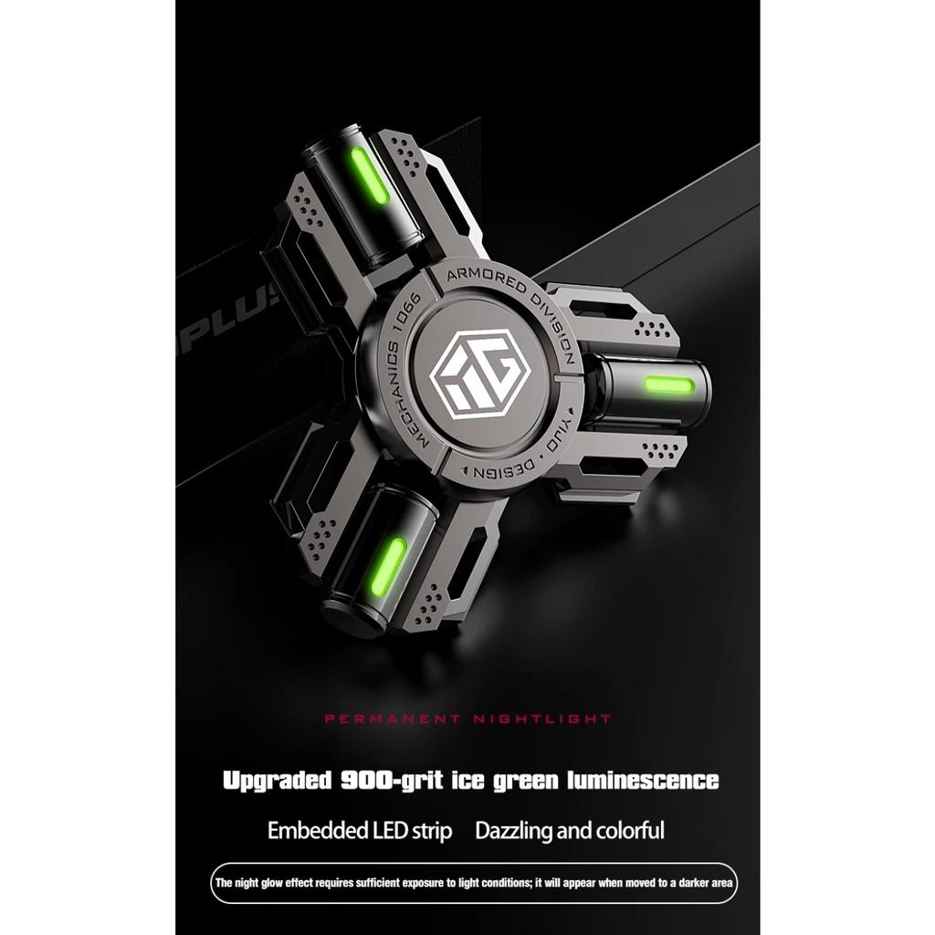 Спиннер из металлического сплава, светящийся, долговечный, с гироскопом на кончике пальца, EDC, вращающийся волчок, игрушки для снятия стресса для взрослых и детей