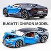 Bugatti Chiron Supersport Simulation Diecast & Toy Vehicles Sounds & Light Pull Back Car 1:32 Alloy Model Gifts For Children