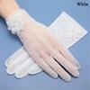 Women Breathable Riding and Driving Lace Gloves Sunscreen Gloves Ice Silk Flowers Mittens