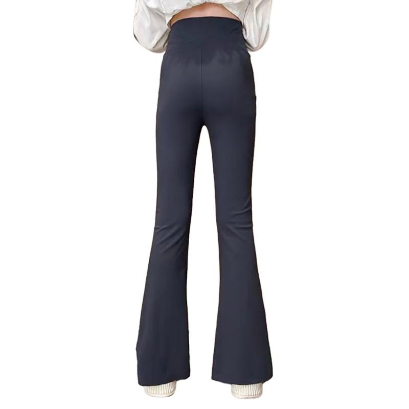 Детские узкие эластичные брюки, однотонные расклешенные брюки для девочек