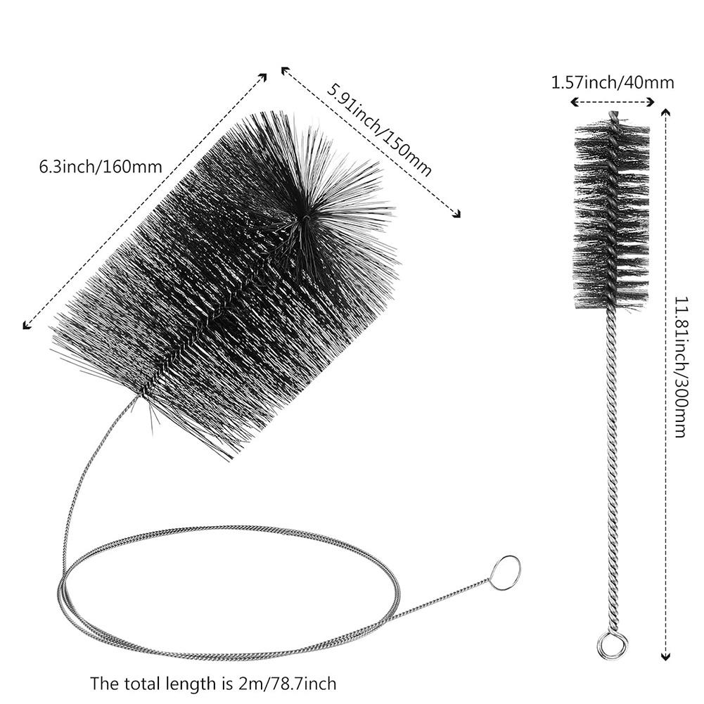 Щетка для дымохода Проволочная щетка Набор для чистки дымохода камина Для труб, дымоходов, варочных панелей, котлов, сушилок и стиральных машин