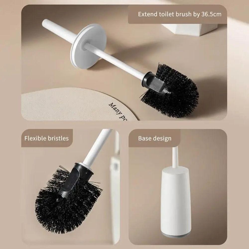 Long Handle Toilet Cleaning Brush Soft Bristle Bathroom Cleaning Tool Deep Cleaning