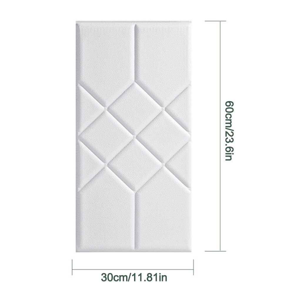 Tatami 3D Wall Stickers Anti-collision Rectangular Wallpaper Waterproof Self-adhesive Headboard Bed Soft Bag