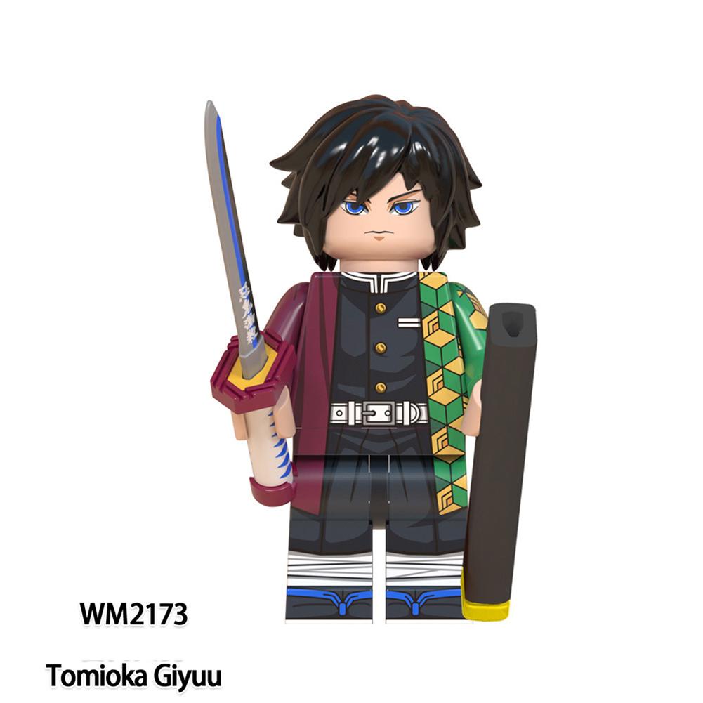 Demon Slayer Series Tanjiro Nezuko Inosuke Doll Building Blocks Plastic Children's Assembled Toy