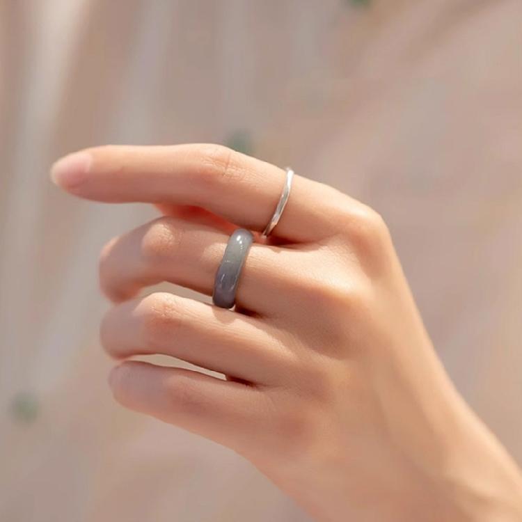 Элегантные кольца из натурального зеленого стекла, портативные, для женщин, ретро, в китайском стиле, портативные, для любого случая дарения подарков