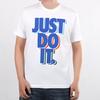 Nike T Shirts Men's White Crew Neck Moderate Straight Fit CK2784-100