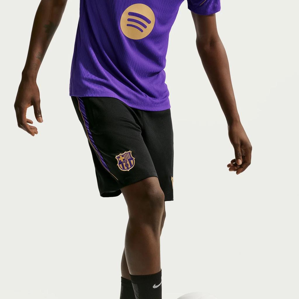 Nike × Футбольный клуб «Барселона» Повседневные шорты средней посадки, удобные, с цветовыми блоками, мужские шорты IQ1307-010